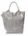 Bőr táska shopper bag Genuine Leather fekete 788