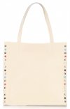 Bőr táska shopper bag Genuine Leather bézs 5013