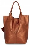 Bőr táska kézi táska Genuine Leather barna 555