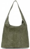 Bőr táska shopper bag Vera Pelle zöld A1