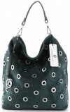 Bőr táska shopper bag Vittoria Gotti palackzöld V3077Z