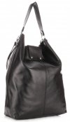Bőr táska shopper bag Vera Pelle fekete 3292