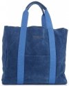 Bőr táska shopper bag Vittoria Gotti kék V8252