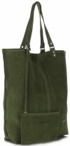 Bőr táska shopper bag Vittoria Gotti zöld V22