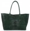 Bőr táska kuffer Genuine Leather palackzöld 80042