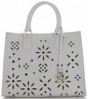 Bőr táska shopper bag Vittoria Gotti világosszürke V3093OD