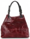 Bőr táska shopper bag Vittoria Gotti bordó V692754