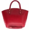 Bőr táska shopper bag Genuine Leather piros 11A