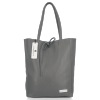 Bőr táska shopper bag Vittoria Gotti szürke V21E