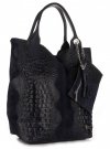 Bőr táska shopper bag Vittoria Gotti tengerkék V877