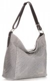 Bőr táska shopper bag Vittoria Gotti világosszürke V2054