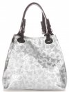 Bőr táska shopper bag Vittoria Gotti ezüst V2053