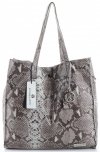Bőr táska shopper bag Vittoria Gotti szürke V16713