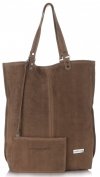 Bőr táska shopper bag Vittoria Gotti földszínű V22