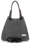 Bőr táska shopper bag Vittoria Gotti grafit V2050