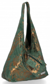 Bőr táska shopper bag Vittoria Gotti palackzöld V2473