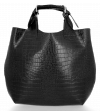 Bőr táska shopper bag Vittoria Gotti fekete VG804