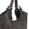 Bőr táska shopper bag Vera Pelle szürke 9551