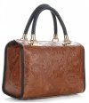 Bőr táska kuffer Genuine Leather barna 214E