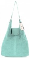 Bőr táska shopper bag Vittoria Gotti menta V3292C