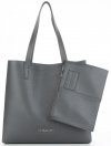 Bőr táska shopper bag Vittoria Gotti szürke V694150