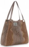 Bőr táska shopper bag Vera Pelle földszínű 10477