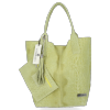 Bőr táska shopper bag Vittoria Gotti lime B23