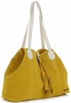 Bőr táska shopper bag Vittoria Gotti sárga V3076