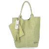 Bőr táska shopper bag Vittoria Gotti lime B22