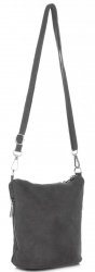 Uniwersalne Torebki Listonoszki Skórzane firmy Genuine Leather Szara