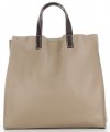 Praktyczne Torebki Skórzane 2 w 1 Shopper z Listonoszką firmy Genuine Leather Ziemista