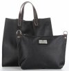 Praktyczne Torebki Skórzane 2 w 1 Shopper z Listonoszką firmy Genuine Leather Czarna