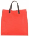 Praktyczne Torebki Skórzane 2 w 1 Shopper z Listonoszką firmy Genuine Leather Malinowa