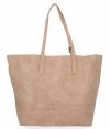 BEE BAG Torebki Damskie 2w1 Shopper XXL z Listonoszką Zoey Ciemno Beżowa