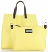 Praktyczne Torebki Skórzane 2 w 1 Shopper z Listonoszką firmy Genuine Leather Limonka