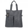 Uniwersalna Torebka Damska Hernan Shopper Bag XL Szara
