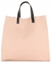 Praktyczne Torebki Skórzane 2 w 1 Shopper z Listonoszką firmy Genuine Leather Pudrowy Róż