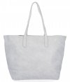 BEE BAG Torebki Damskie 2w1 Shopper XXL z Listonoszką Zoey Jasno Szara