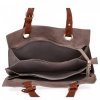 Trzykomorowa Torebka Damska Shopper Bag z Etui firmy Herisson H8803 Ziemista