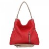 Uniwersalna Torebka Damska Shopper Bag XL firmy Hernan HB0170 Czerwona/Ciemno Beżowa