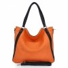 Torebka Damska Shopper Bag XL firmy Hernan HB0337 Pomarańczowa