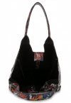 Skórzany Shopper Bag VITTORIA GOTTI Made in Italy w Motyle Multikolor - Czarna