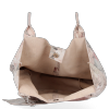 Modna Torebka Skórzana Shopper Bag w kwiaty firmy Vittoria Gotti Pudrowy Róż