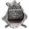 Modna Torebka Skórzana Shopper Bag z Kosmetyczką 168 Biała/Czarna