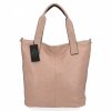 Duża Torebka Damska Shopper Bag XXL firmy Hernan HB0363 Pudrowy Róż