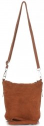 Uniwersalne Torebki Listonoszki Skórzane firmy Genuine Leather Ruda