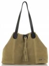 Torebka Skórzana marki Vittoria Gotti Modny Shopper Made in Italy Zielona