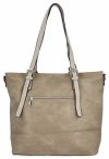 Uniwersalna Torebka Damska XL Shopper Bag firmy Hernan HB0213-1 Ciemno Beżowa/Beżowa