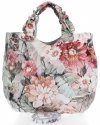 Modna Torebka Skórzana Shopper Bag w Kwiaty firmy Vittoria Gotti Multikolor