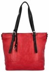 Uniwersalna Torebka Damska XL Shopper Bag firmy Hernan HB0213-1 Czerwona/Czarny
